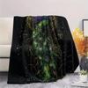 Peacock Spreading Its Tail  Print Flannel Blanket, High quality Comfortable for All Seasons, Home Decor, Warmth and Comfort