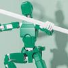 Фигурка робота с аксессуарами, магнитные подвижные суставы, 3D-печатный робот