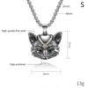 Cat Head Necklace For Men Stainless Steel Men Necklace Simple Animal Jewelry Korean Style Jewelry Cosplay Accessorycool Stuff