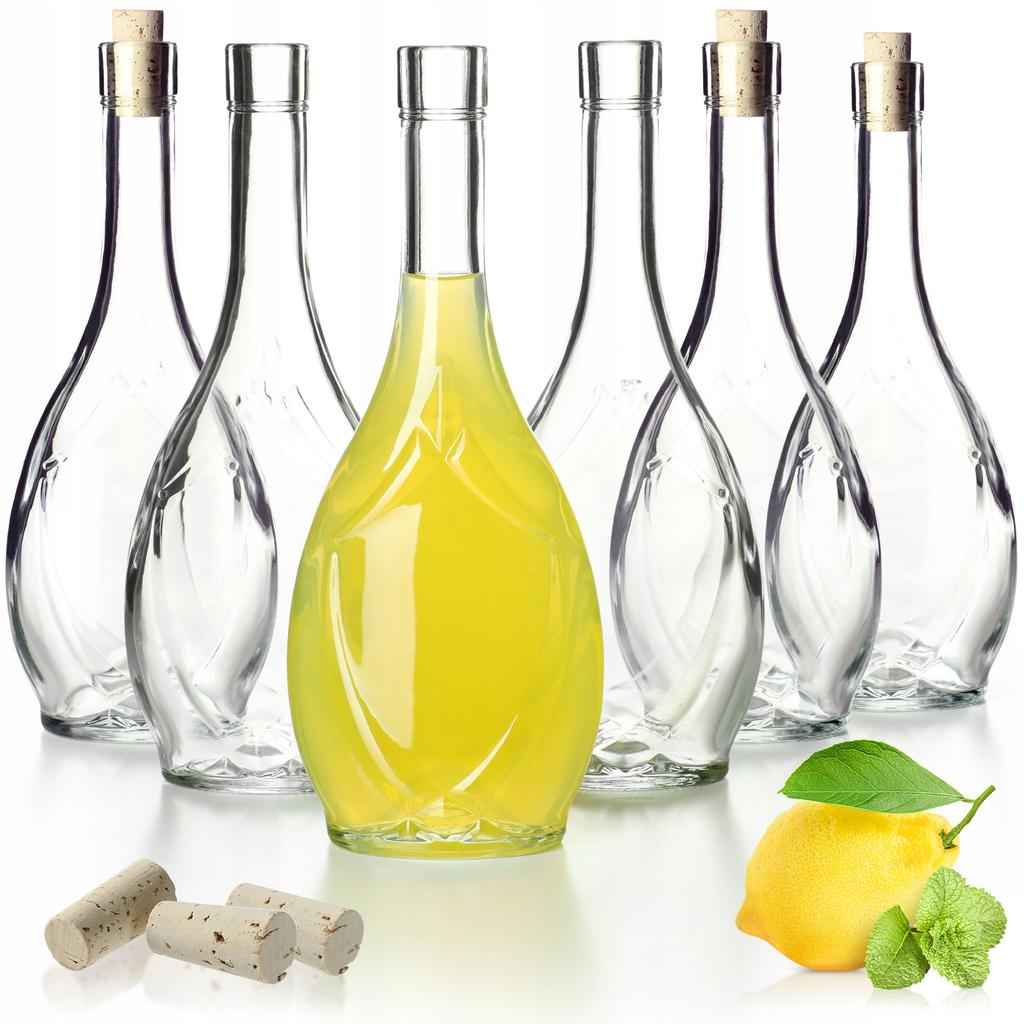 KADAX Стеклянная Бутылка для Вина 500мл с Пробкой Оливковое Масло Уксус Самогон Алкоголь Ликер