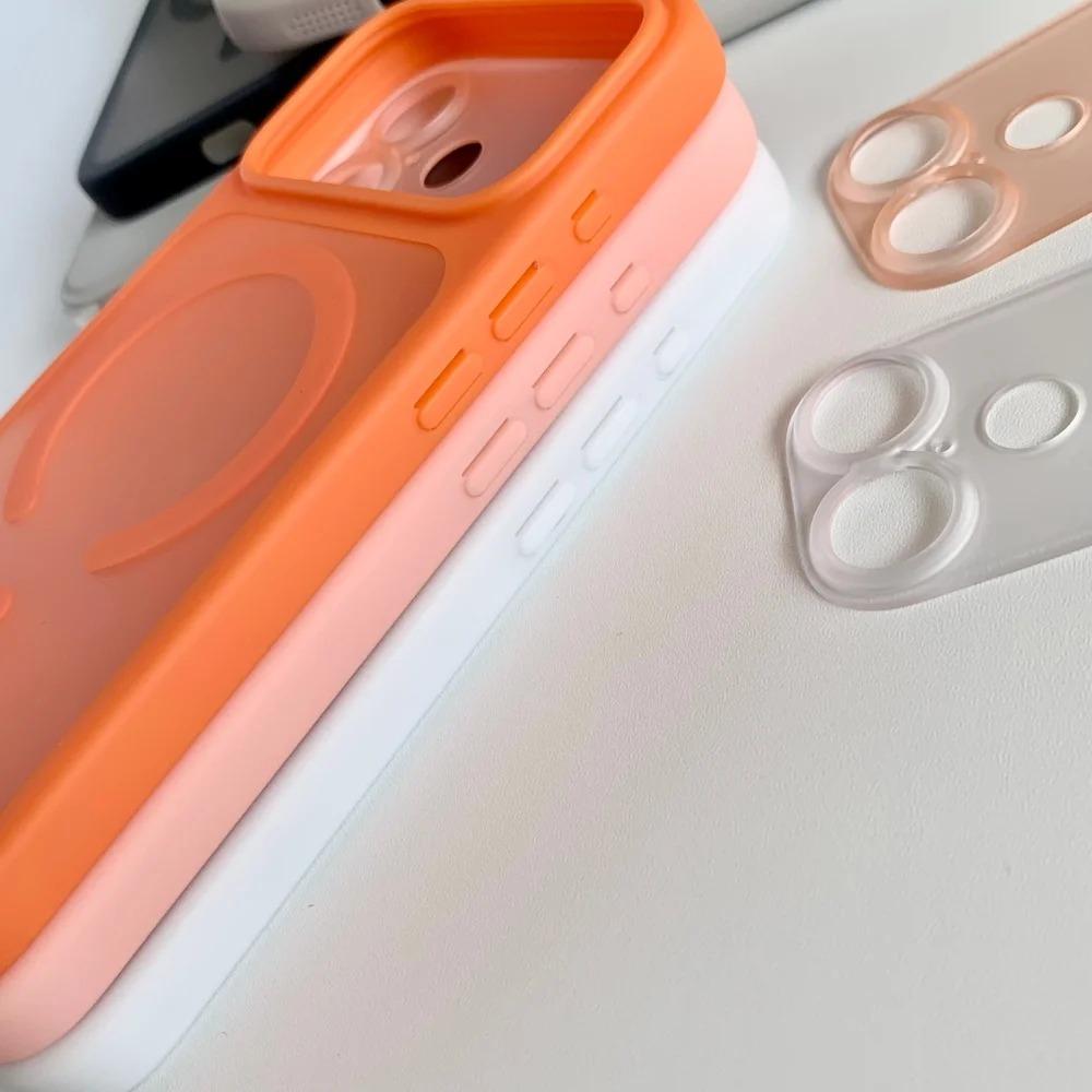 Новый роскошный матовый прозрачный магнитный чехол для телефона для iPhone 17 Pro Air 17 16 15 14 13 Pro Max Съемная крышка объектива для Magsafe