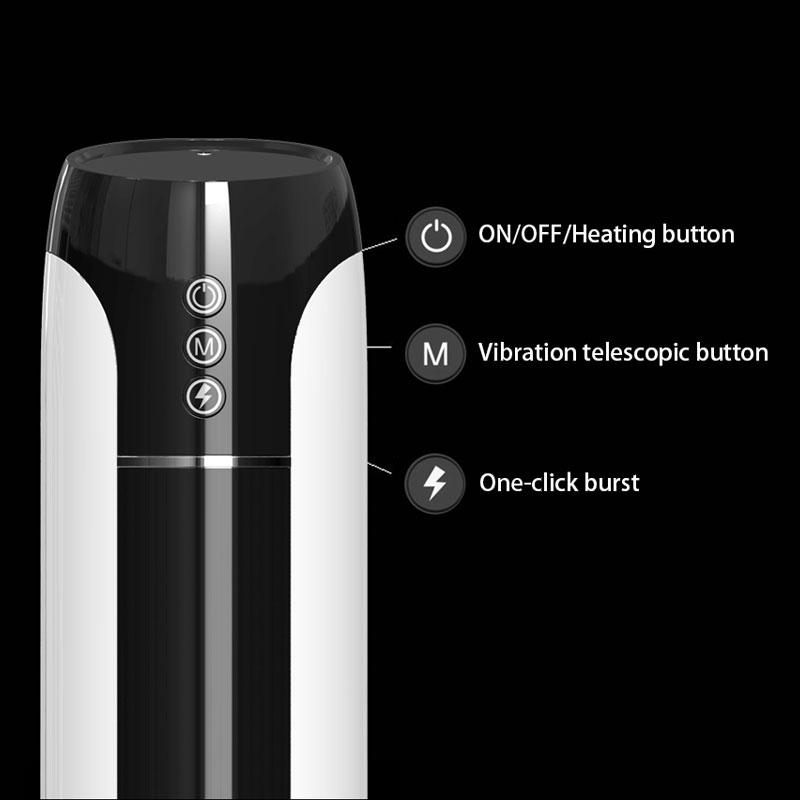 Автоматический телескопический мужской мастурбатор, толкающая машина, вибрация, минет, киска, стоны, чашка для мастурбации, секс-игрушки для взрослых для мужчин