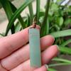 Natural Stone Pendant Raw Mineral Irregular Rectangle Quartz Pendulum Amazonite Tiger Eye Lapsi Pink Crystal Necklaces