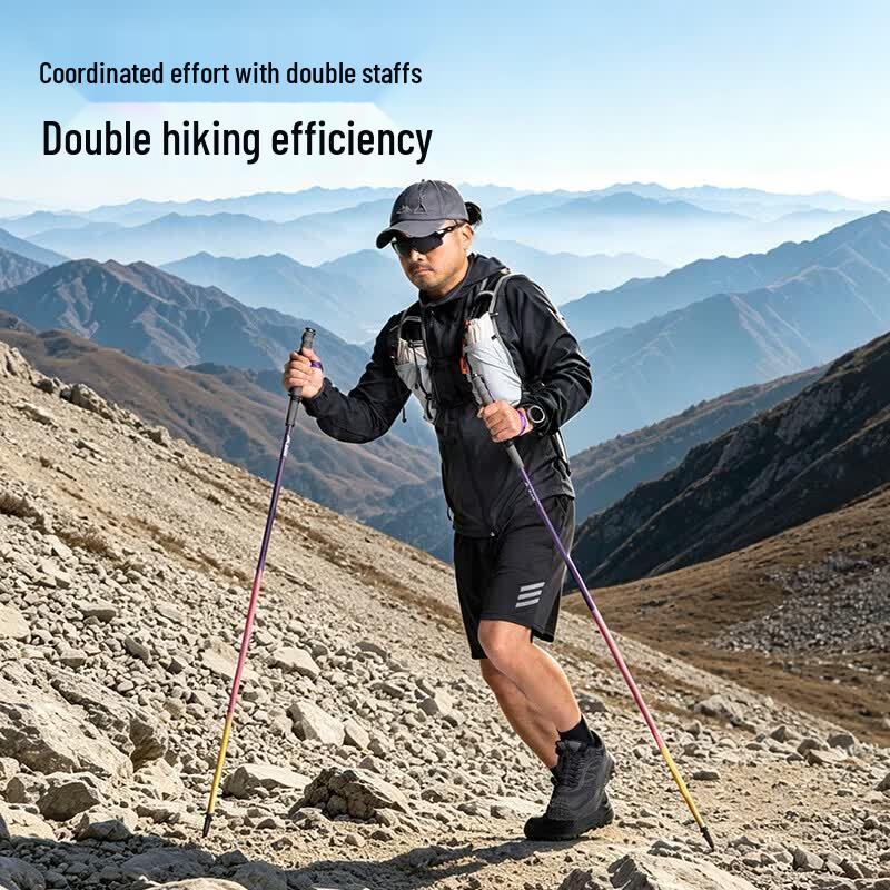 Beishanlang Outdoor Carbon Fiber Aluminum Folding Trekking Pole