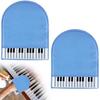 Set of 2 Piano Gloves with Key Cleaner, Perfect for Cleaning Pianos, Double-Sided Velvet for Soft and Comfortable Cleaning, Dust Removal, Reusable, Co
