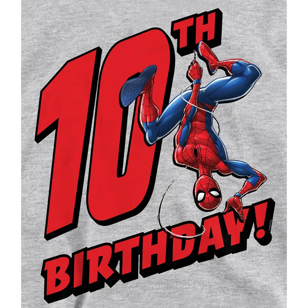 Spider-Man Childrens/Kids Heather Pull Over 10th Birthday Hoodie