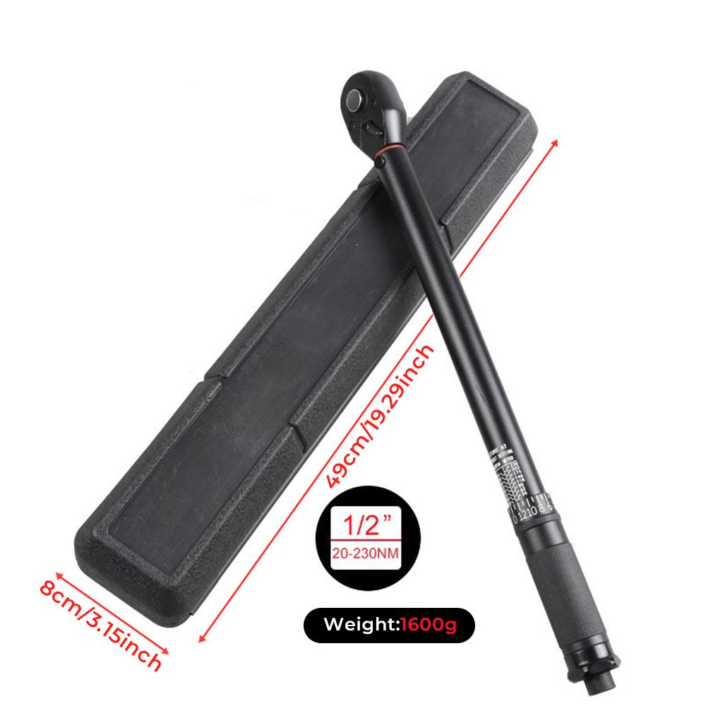 3-230 Н·м 1/2" 3/8" 1/4" Динамометрический ключ Хром-ванадиевая сталь Для ремонта машин Профессиональный Велосипедный Автомобильный Инструмент 1 шт.