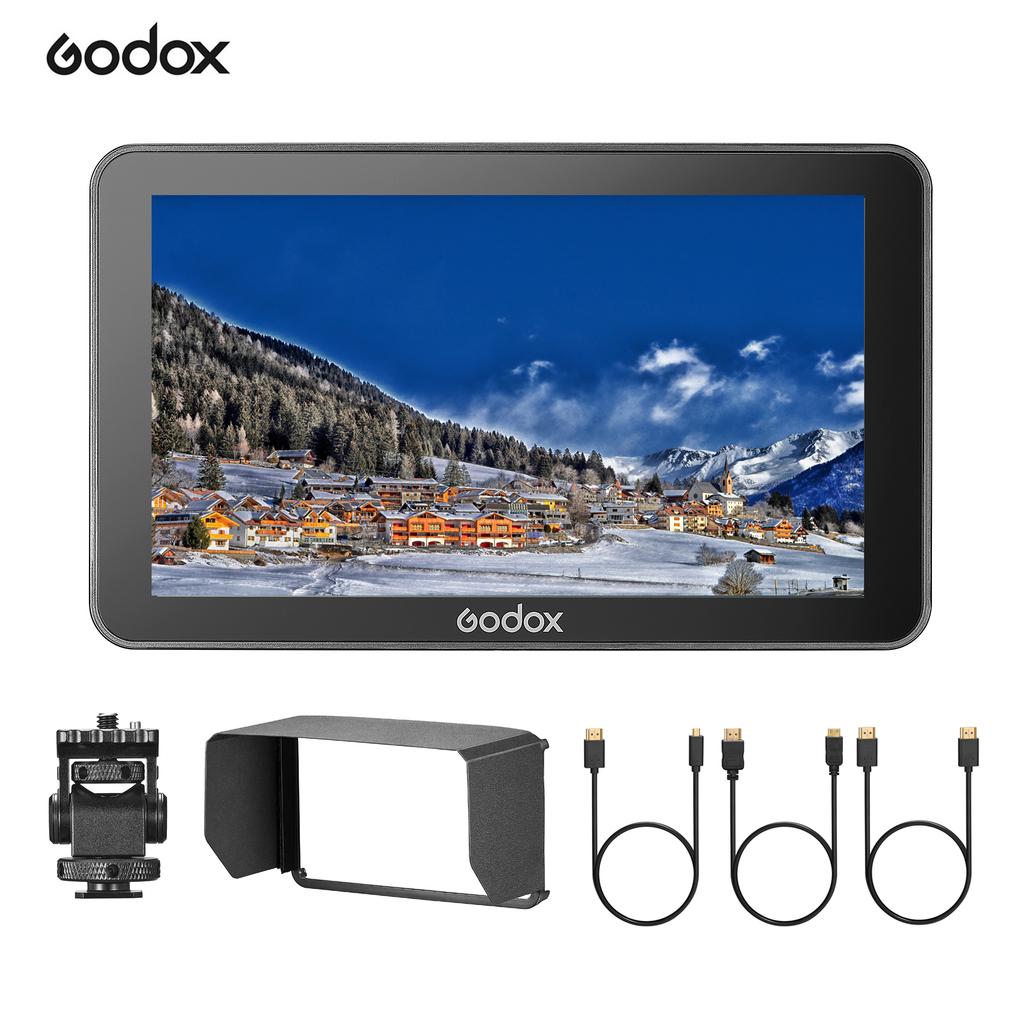 Godox GM6S 5,5-дюймовый 4K монитор для камеры 1200 нит Сверхъяркий видеомонитор для зеркальной камеры 1920 * 1080 IPS экран сенсорный
