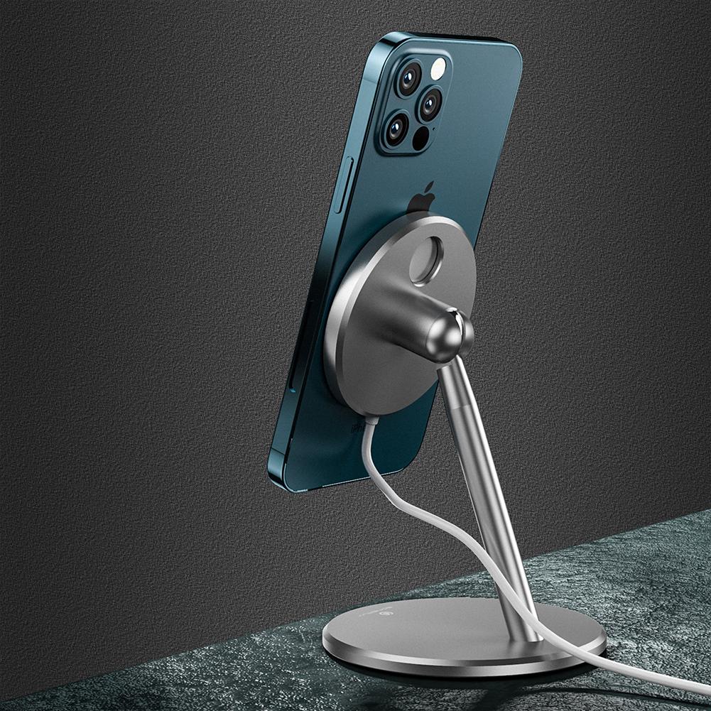 Phone Charger Holder Aluminium Alloy Bracket For Iphone12magsafe Magnetic Wireless Fast Charging Stand
