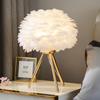 Feather Table Lamp Bedroom Bedside Lamp Creative and Minimalist Modern Night Lamp Wedding Decoration Lamp