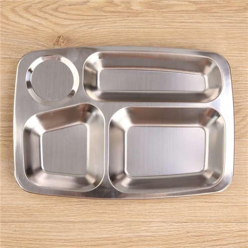 Jiejiajie B220 304 Stainless Steel Six-Compartment Meal Tray