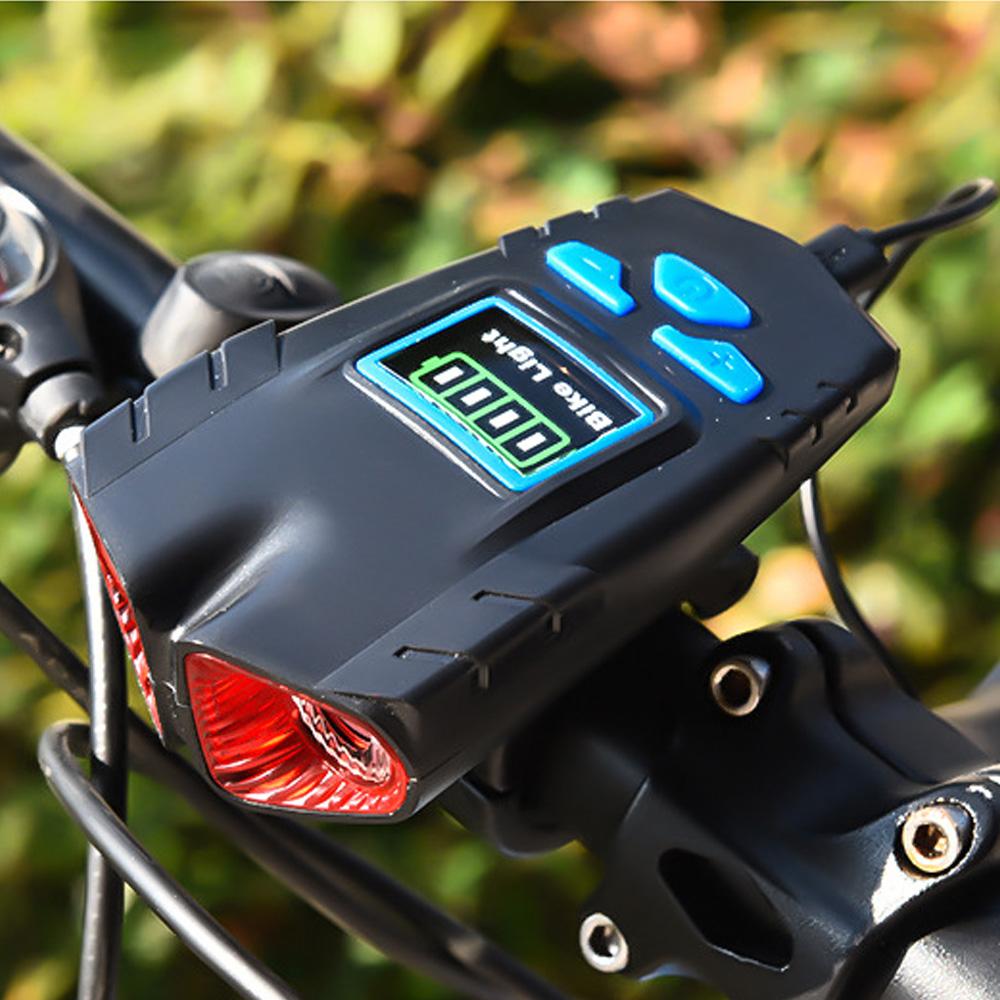 Велосипедный головной фонарь со спидометром, беспроводной звуковой сигнал, 2000 мАч, водонепроницаемый велосипедный спидометр