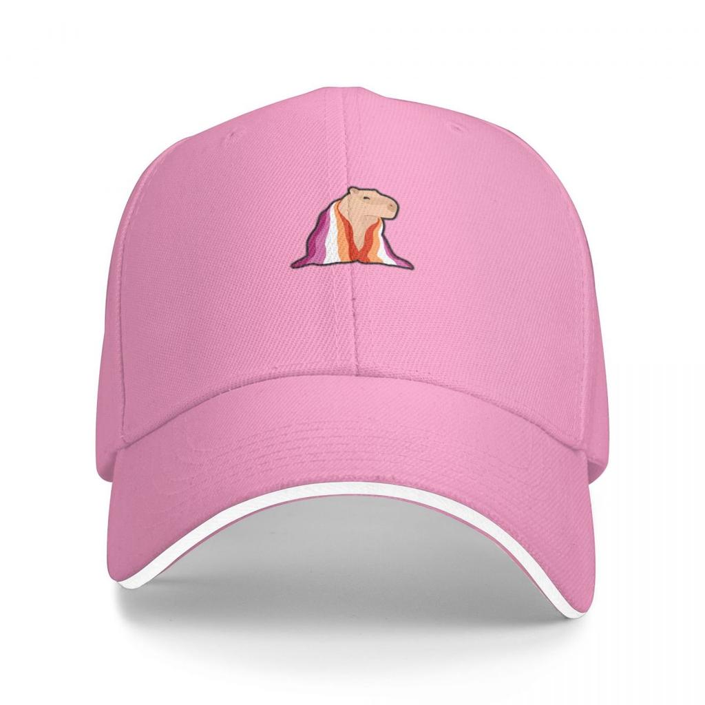 Lesbian Pride Capybara Friend Baseball Cap Sun Cap |-F-| Fishing Hat Hat Girl Men's