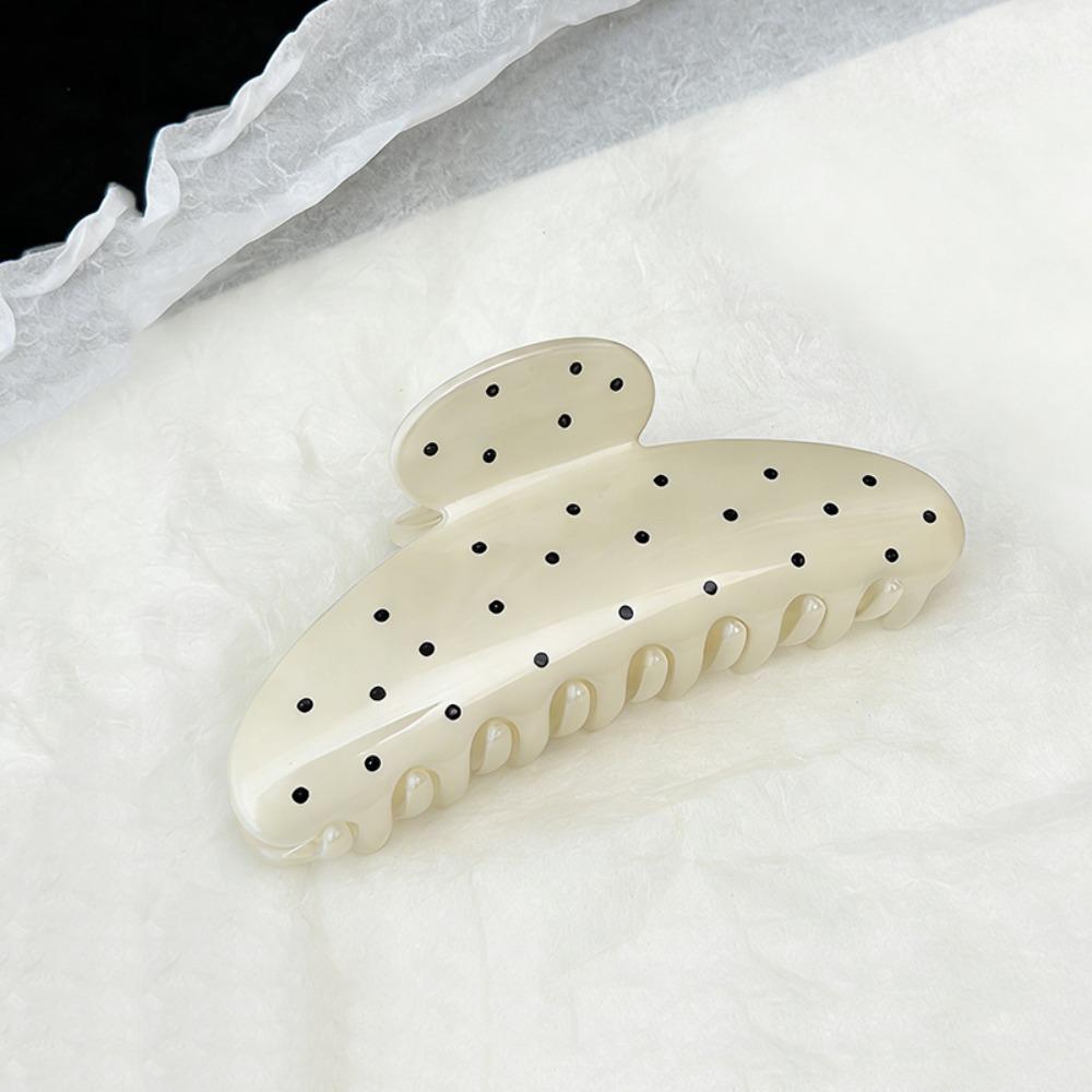 Non-Slip Hair Claw Plastic Hairpin New Polka Dot Grip Clip
