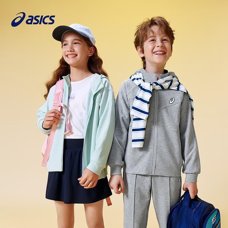 ASICS Kids' Hooded Casual Knit Zip-Up Jacket