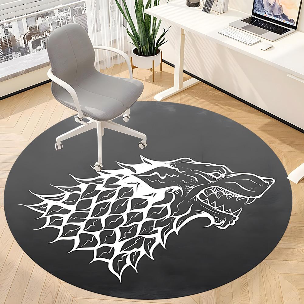 1pc Direwolf, House StarkChair Carpet for Office, Non-slip, Soft and Durable Office Rug for Interior Decoration, Perfect for Office yy250925083
