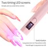 YIKOOLIN Handheld Mini UV Light for Nails Portable LED Nail Lamp Gel Polish Curing Light Kit for DIY Home Manicure