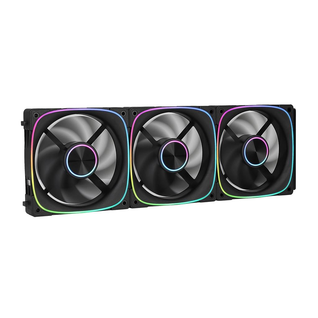 G-PARTNERS Interstellar P2 Компьютерный вентилятор ARGB PWM 120 мм Металлические контакты корпуса компьютера Беспроводное соединение Вентилятор-конструктор Двойное отверстие