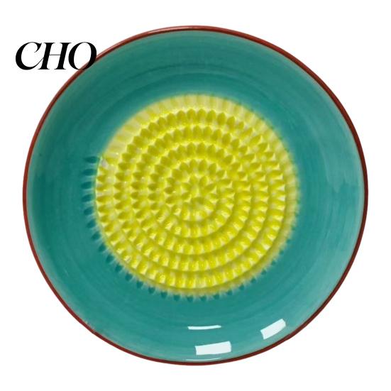 Garlic Mincer Bowl Ceramic Ginger Grater Plate, Manual Dish, Multifunctional Masher Grinding Disc for Food, Kitchen Puree And