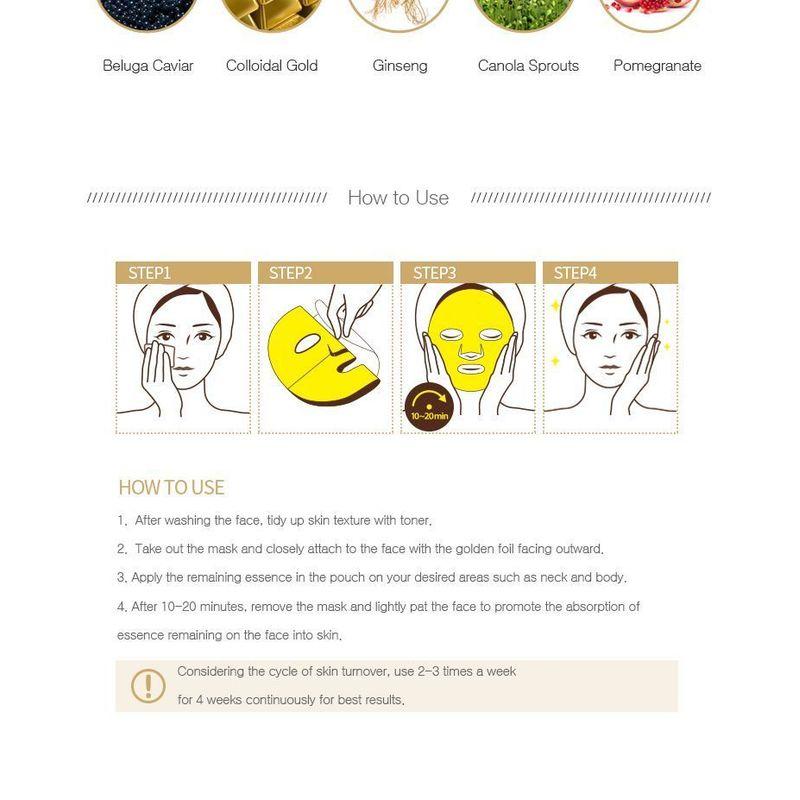 HOLIKA HOLIKA Prime Youth Золотая Икорная Фольгированная Маска 1 шт.