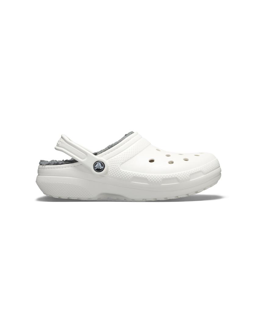 Классические утепленные кроксы Crocs - Белый/Серый / 203591-10M