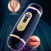 Dual Channel Vibrating Male Masturbation Cup Blowjob Pussy Vagina Heating Masturbators Machine Sex Toys Adult Goods for Man