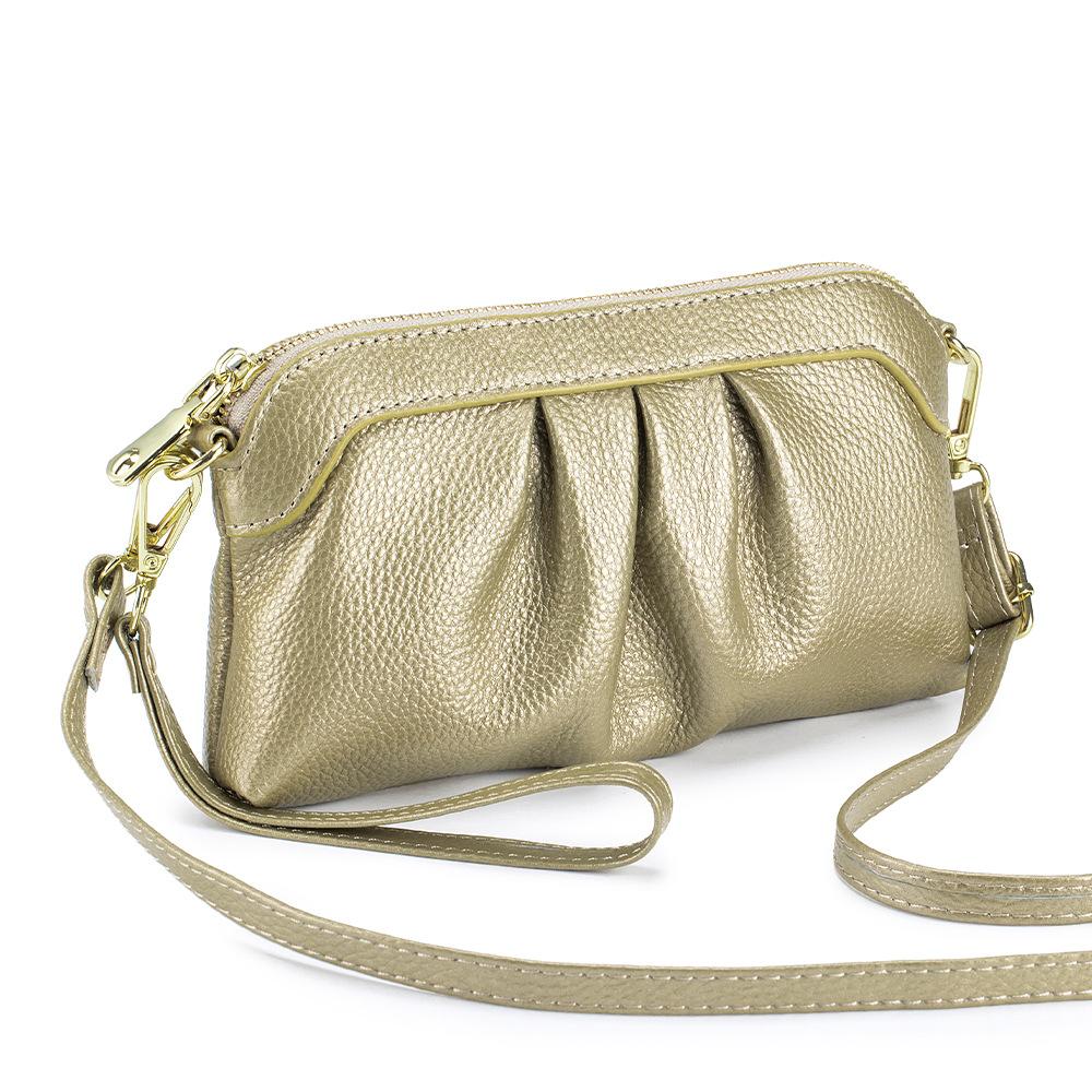 Текстурированная плиссированная сумка для мамы из мягкой кожи, высококачественная наплечная сумка-мессенджер, первый слой коровьей кожи, универсальная женская сумка-клатч