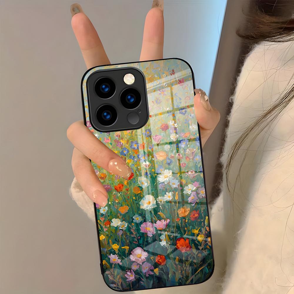 Чехол для телефона с изображением работы Клода М-Моне для iPhone 17 Pro Max 16 15 14 Pro Max 13 11 Plus Стеклянная крышка