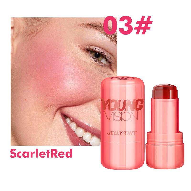 4-цветные желейные румяна Lazy Contour, стойкий цвет, увлажняющие мерцающие румяна, макияж для лица