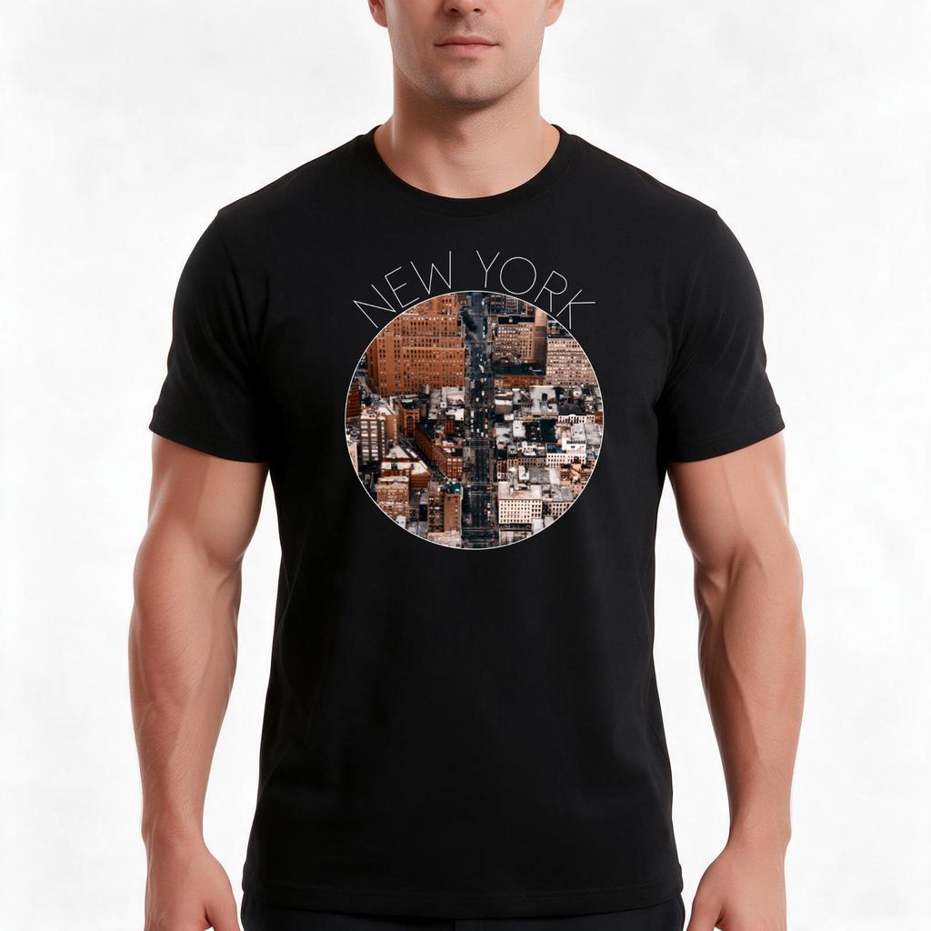 New York Vii Tshirt Summer Casual Cotton Tee Oversized Streetwear Tops Vintage Graphic Print Loose Fit Short Sleeve