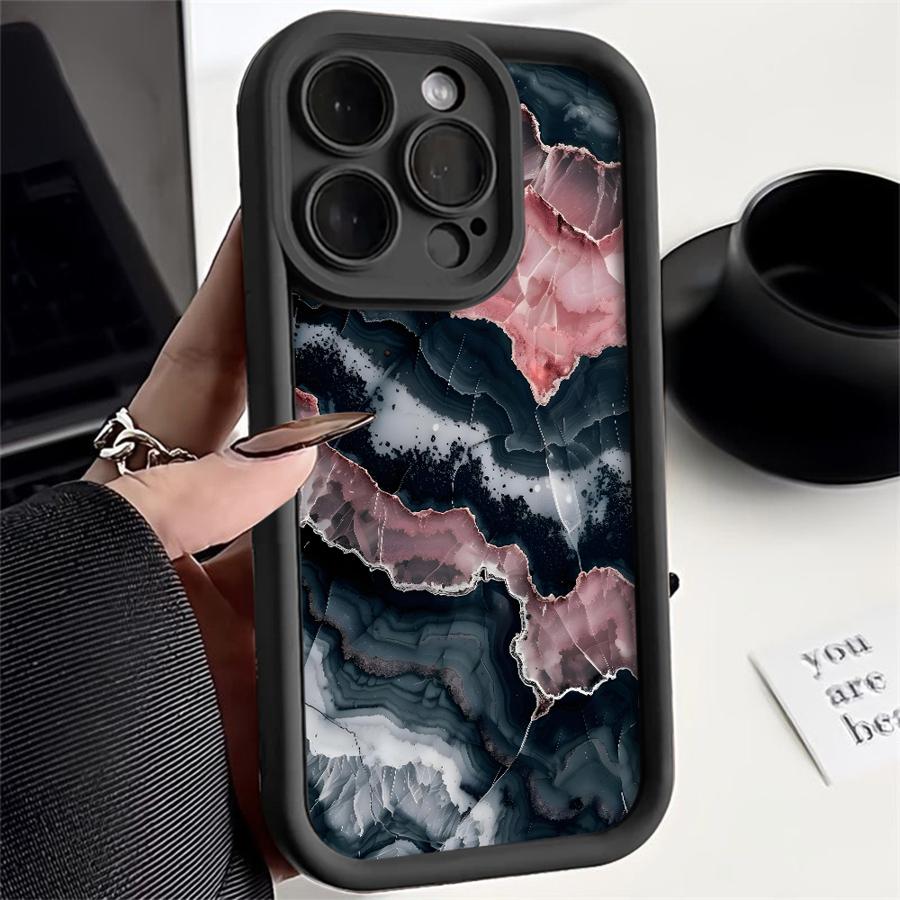 Чехол для телефона для iPhone 17 Pro Max Air 17e 12 Pro 14 16 15 Plus 13 11 Роскошный Мраморный Узор