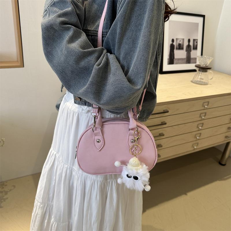 Korean Casual and Fashionable Pendant for Summer New Solid Color One-shoulder Crossbody Fashionable Handheld Small Square Bag for Women