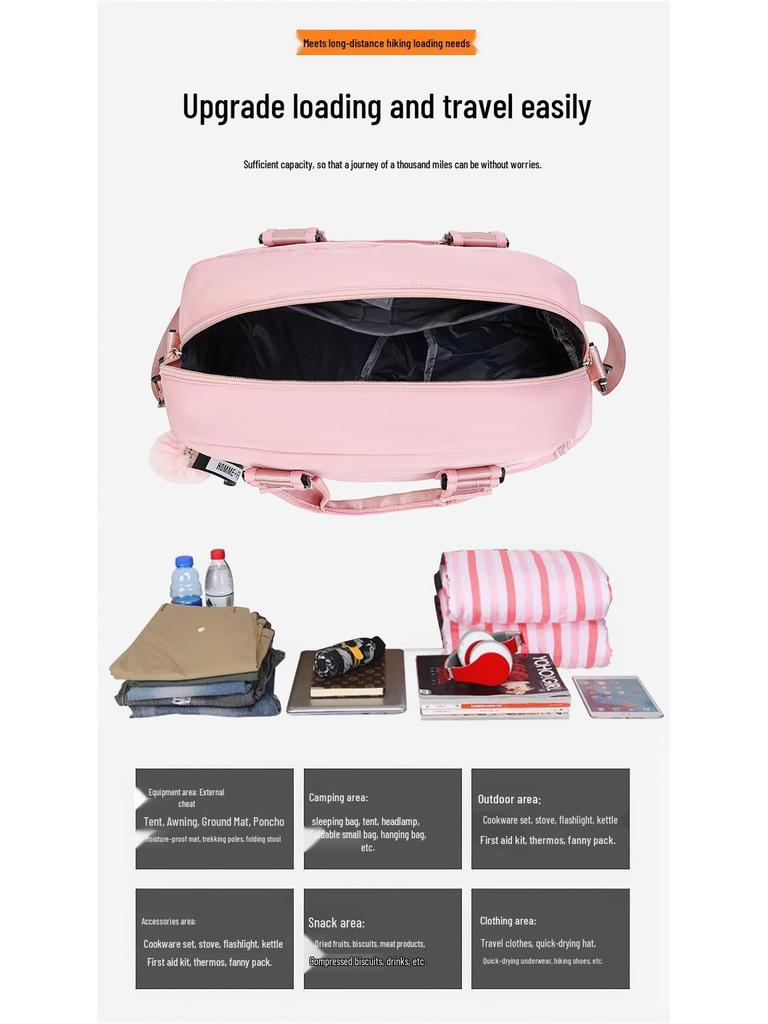 Женская дорожная и спортивная фитнес-сумка кроссбоди большой вместимости, однотонная