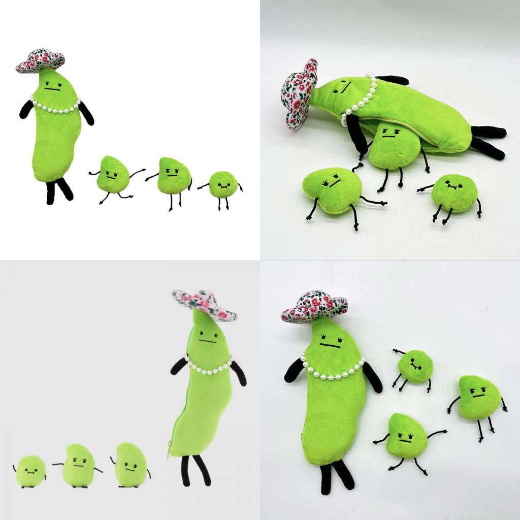 Cute Secret Staycation Edamame Family Plush Premium Quality Green Doll For Home