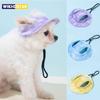Pet Hat with Ear Holes Summer Outdoor Cute Dog Cat Hat Colorful Adjustable Baseball Cap for Small Medium Dogs Cats Pet Supplies