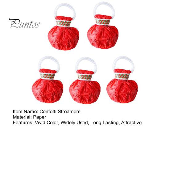 5Pcs Hand Throw Confetti Streamers Vibrant Color Birthday Wedding Colorful Ribbons Streamers Graduation Party Favors