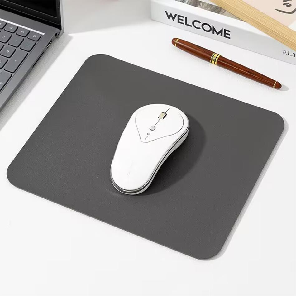 Small Pu Mouse Pad Non-Slip Gaming Desktop Leather Mouse Pad Waterproof Anti-Scratch Easy To Clean Mat For Pc Laptop Desktop
