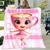 1pc Blanket Ballerina Cappuccina Print Design, Lightweight Blanket for Sofa, Bed- Soft &Warm, Gift for All Seasons like Christmas, Halloween
