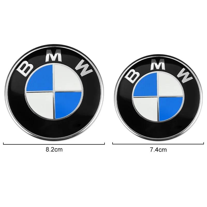 LRUUQ1 74mm 82mm Car Front Hood Emblem Logo Rear Trunk Badge for BMW E30 E38 E39 E46 E60 E61 E90 X1 X3 X4 X5 X6 E70 E83 X5 F10 F30 F32