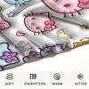 1 шт. Фланелевое одеяло с милым принтом Hello Kitty, Высокое качество, Для всех сезонов, Декор для дома, Тепло и уют, Идеально для рождественских подарков