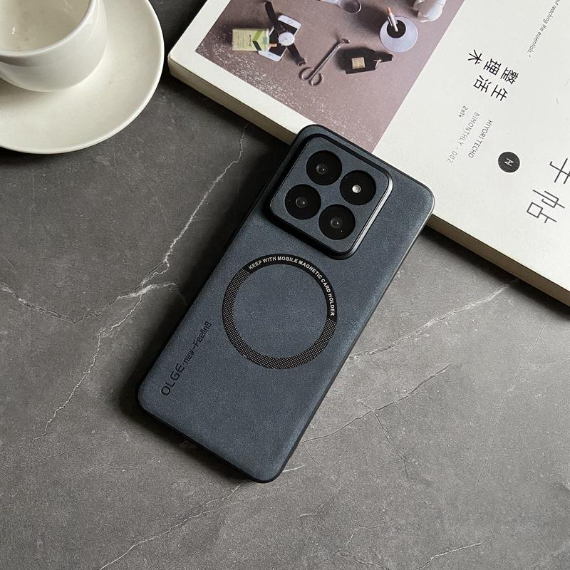 Магнитный чехол из искусственной кожи для 14 Ultra 13 Lite 13T Pro 12T Civi 3 2 Redmi Note 12 13 Pro+ K70E K70 POCO X6 F5 pro F4 GT