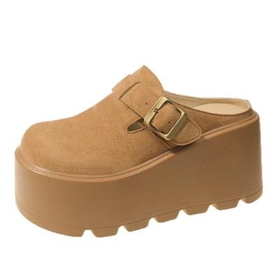 Мода 2025 Новые ботинки на толстой платформе 9 см Дизайнерские тапочки Повседневные лоферы-слайды Женская обувь для ходьбы Модные лоферы Зимние ботильоны Женские