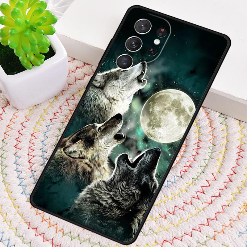 Чехол из ТПУ 'Волчья Луна' Для Samsung Galaxy note 10 pro S26 S25 S24 S23 S22 Ultra Plus S21 FE S20 Ударопрочный Чехол