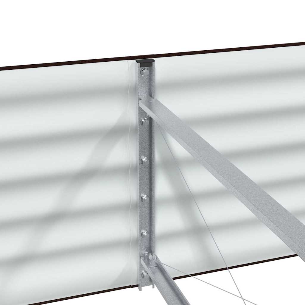 Elevated Planter Box Brown 400 x 80 x 44 cm Steel