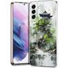 Чехол для телефона Samsung Galaxy S24 Ultra S23 FE S22 S20 S21 5G S10 S9 Plus S10E S8 Прозрачный Чехол с рисунком в стиле 'тушь и вода'