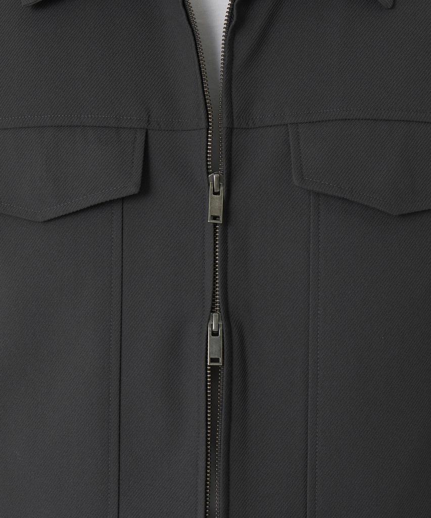 Musinsa Standard Whipcord Minimal Zip-Up Trucker Jacket [Gray]