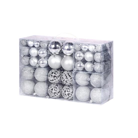 Yousheng 100 Pcs Christmas Balls Ornaments Plastic Shatterproof Hanging Balls Decoration for Xmas Tree Holiday Home Party Decor