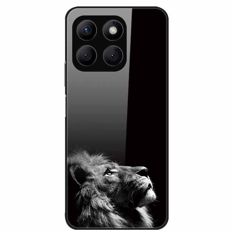 For Honor X8C Case Tempered Glass Hard PC Back Shell for Honor X8C 4G Phone Cases Bumper Covers for HonorX8C X 8C Fashion Shells