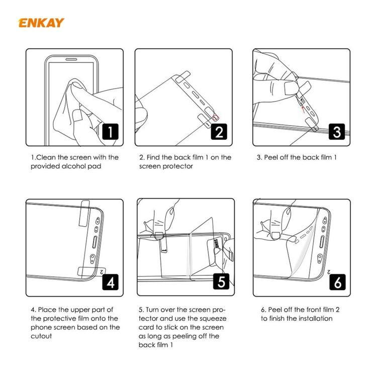 For Xiaomi Mi 11 Ultra 2 PCS ENKAY Hat-Prince Full Glue Full Coverage Screen Protector Explosion-proof Hydrogel Film