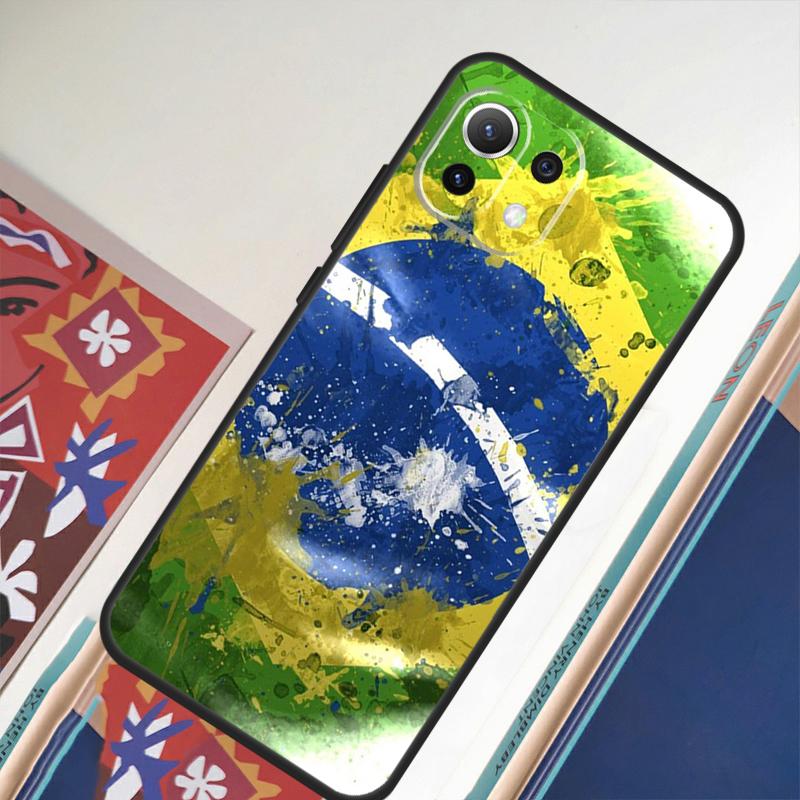 Бразилия Бразильский флаг Для Xiaomi 15 Ultra 14 13T 14T 15T 17 Pro Max Чехол Для POCO X7 Pro X5 X6 F5 F6 F7 F8 Ultra